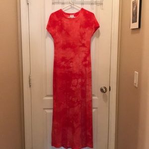 Lularoe Red Tie Dye Maria Dress